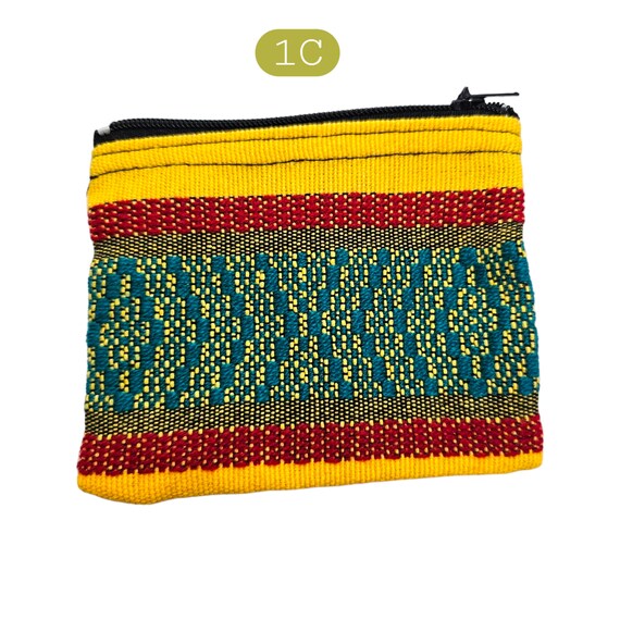 Woven Guatemalan Coin Purse Boho Chic Coin Bag Small Zippered Purse Hippie Pouch Ethnic handmade purse Teachers Gift Credit Card Holder