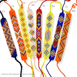 Handgewebtes Perlenarmband ~ Perlenarmband - Multicolor ~ gemustertes Freundschaftsarmband ~ Boho, Best Friend Armband