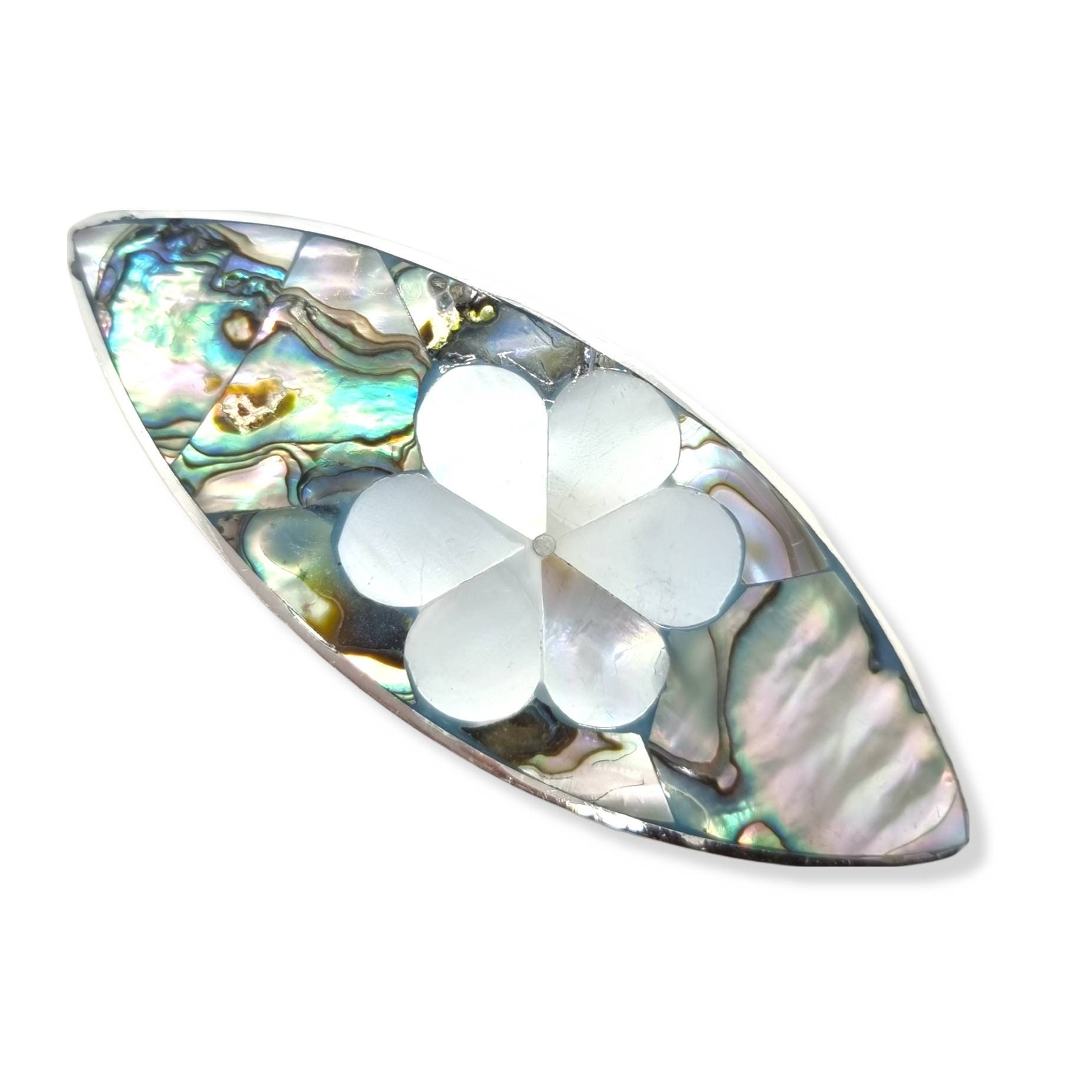 Elegant Sterling Silver Abalone Shell Hair Clips Abalone Shell Claw Clip Hair - Etsy main image 4