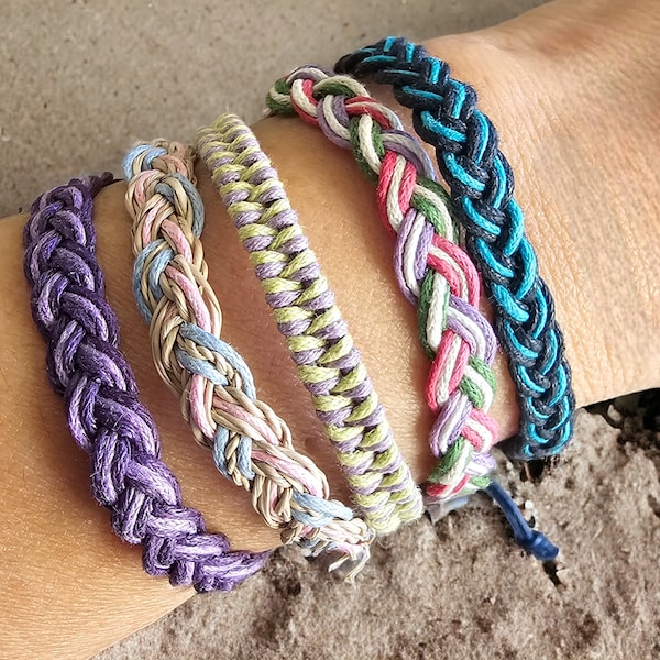 Handmade Woven Friendship Bracelets - Boho Chic, Surfer, Hippie Style | Cotton, Hemp, Braided Bands | Best Friend Gift | Surfer Jewellery