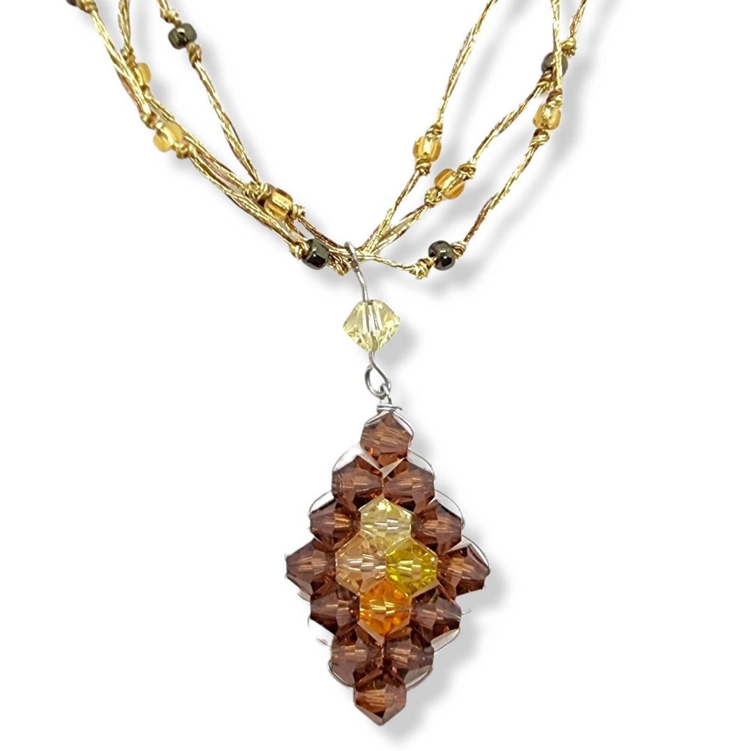 Brown Crystal Necklace main image 1