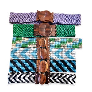 Wood Clasp Beaded Belt - Etsy display picture 1