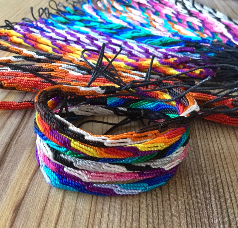 Woven Friendship Bracelets Round Design Best Friend Gift Etsy