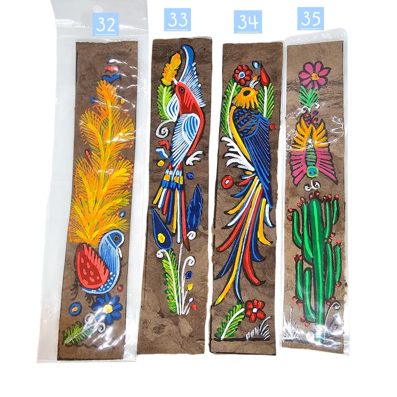 Amate Paper Bookmark, Traditional Mexican Bird Design - Handcrafted Book Divider image 11