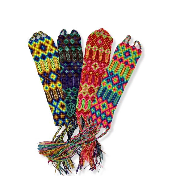 Woven Friendship Bracelets- Extra Wide- Tie on Bracelet-Omega- Multi colour- Handmade in Guatemala-Wristband- Cuff Summer Bracelet-Bohemian