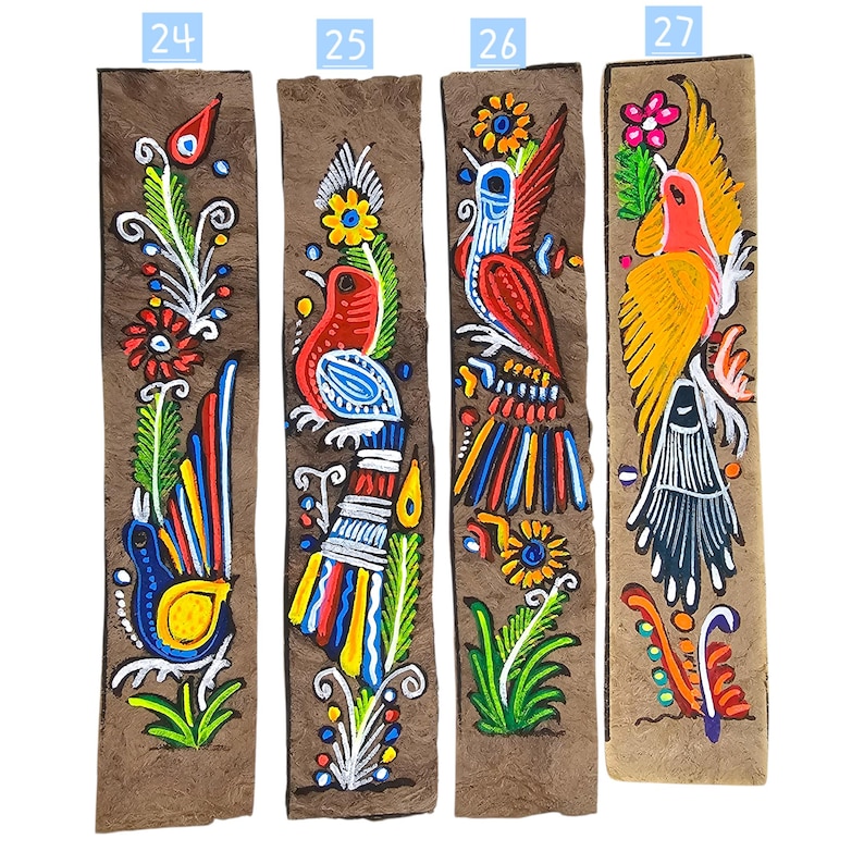 Amate Paper Bookmark, Traditional Mexican Bird Design - Handcrafted Book Divider image 9