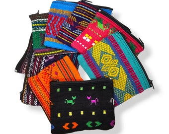 Portamonete tessuto guatemalteco - Portamonete Boho Chic - Portamonete con cerniera - Portamonete Hippie - Portamonete etnico fatto a mano - Regalo per gli insegnanti - Porta carte di credito