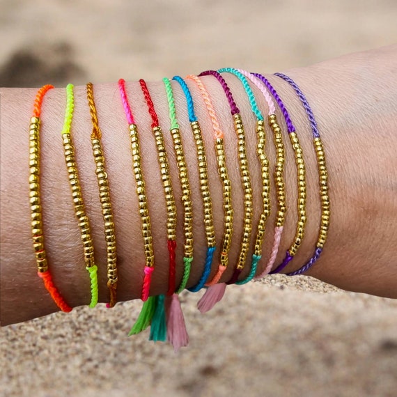 Fairtrade Bracelets | Amor Beaded Bracelet | Bought Beautifully Market Gold