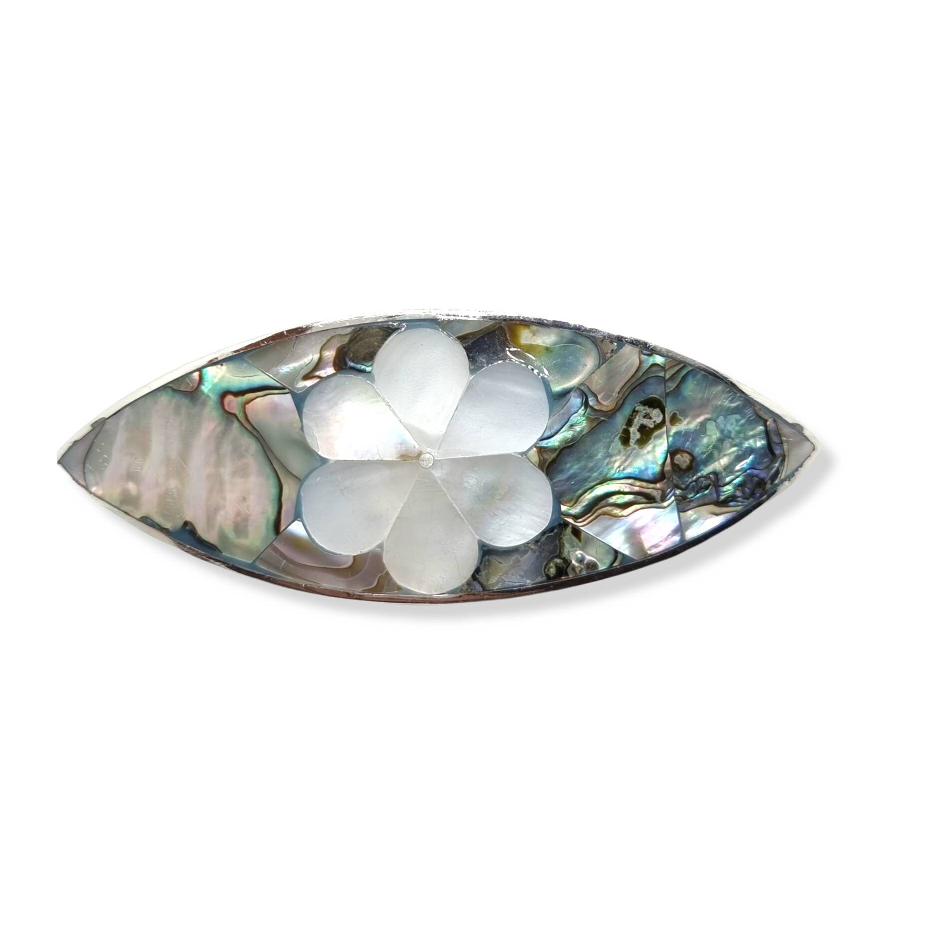 Elegant Sterling Silver Abalone Shell Hair Clips Abalone Shell Claw Clip Hair - Etsy main image 2
