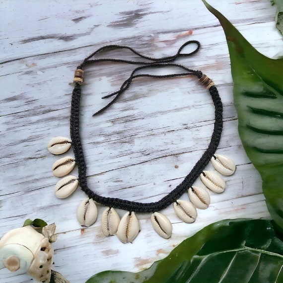 Cowrie Shell Necklace- Cowrie Shell Choker- Summer Necklace- Festival Jewelry- Tribal Necklace- Boho Chic Necklace- Ethnic Jewellery- Beach