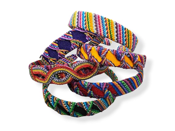 Guatemalan Headband, Ethnic Hair Accessories,  Multi Colour, Braided  Headband, Tribal Headband, Hippie Band, Boho Hairband, Twisted Style
