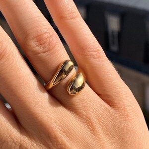 SIXDUTON 3 Pièces Bague Femme Acier Inoxydable Plaquées Or