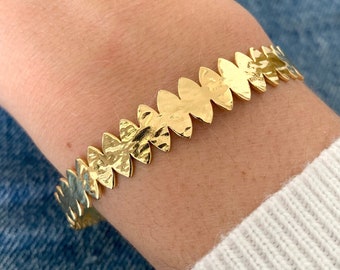 Roestvrijstalen bangle armband / Gouden vrouwen bangle