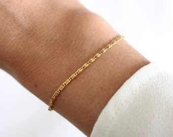 Bracelet chaine fine acier inoxydable / Bracelet fin chaine dorée