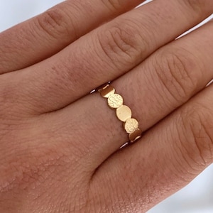 Women's ring 18k gold plated / Adjustable gold ring / Adjustable ring / Round ring
