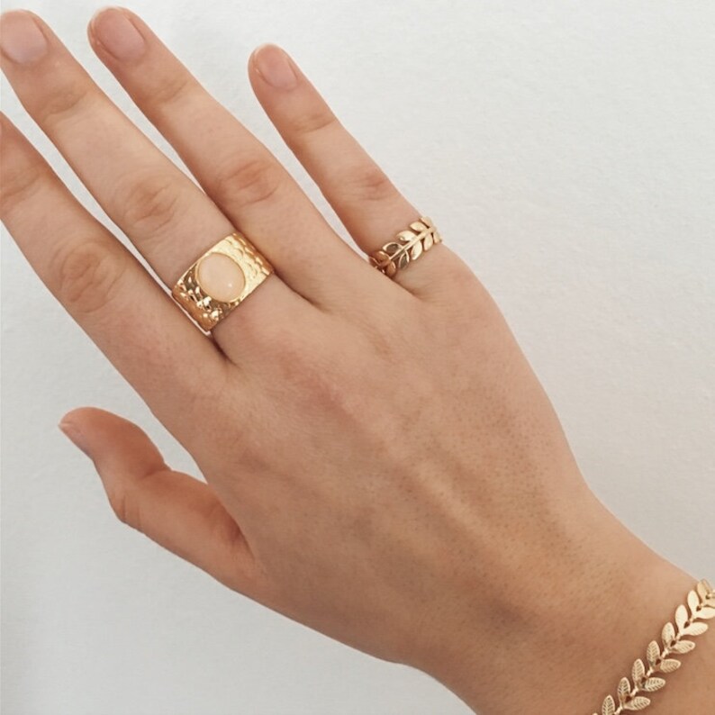 Bague Femme Skagen Dorée Avec Pierre - Taille 55 - Occasion
