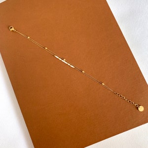 Bracelet double perles japonaises miyuki / Bracelet fin perles blanches image 5