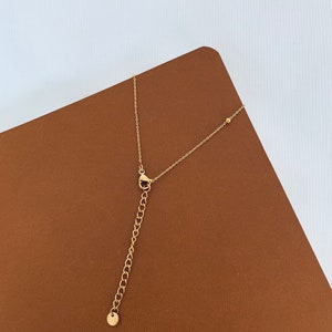 Collier acier inoxydable pendentif étoile chaine boule / Collier femme fin chaine billes image 4