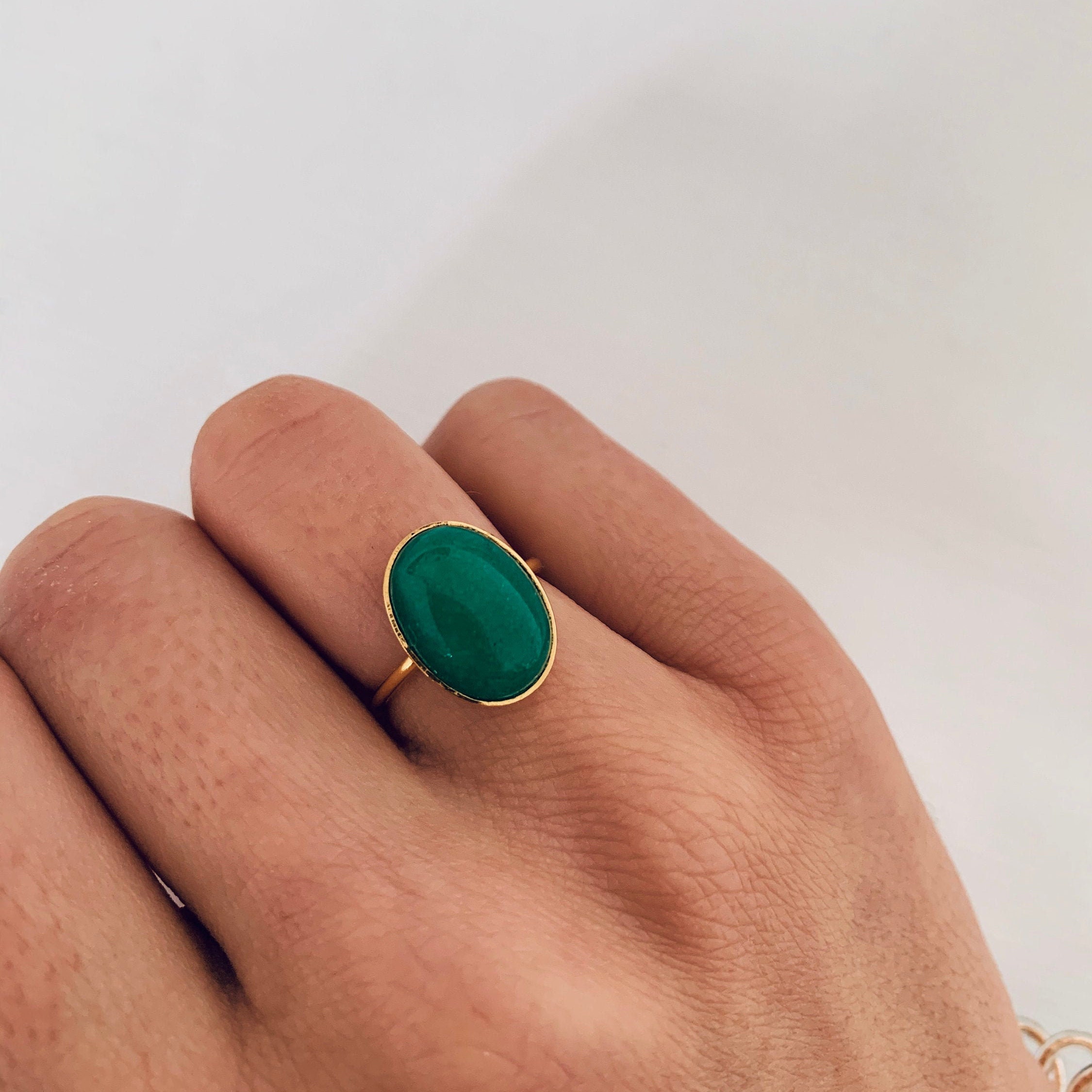 Bague Femme Dorée Avec Pierre - Skagen Taille 55 - Bijou Élégant Occasion