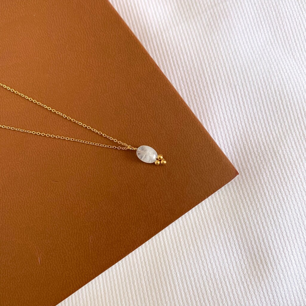 Collana Porta Cristallo In Acciaio Inox Con 7 Pietre Chakra | Gioiello Naturale Regolabile Fai Da Te