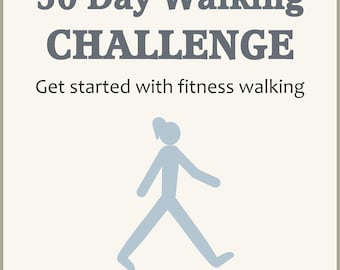 30-dagars promenadutmaning med träningsschema och aktivitetslogg