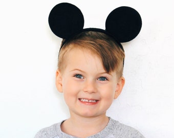 Mouse Ears | No Bow Mouse Ears | Mouse Ears Headband | Boy Ears | Mouse Ear Headband | Mouse Ears | Boy Mouse Ears | Choose Color