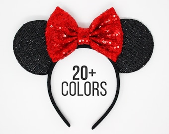 Mouse Ears Headband | Red Mouse Ears Headband | Mouse Ears | Princess Ears | Red Mouse Headband | Choose Colors