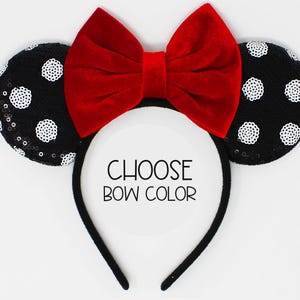 Classic Polka Dot Mouse Ears 20 + Colors | Black Mouse Ear Headband | White Polka Dot Ears | All Ages Mouse Ears