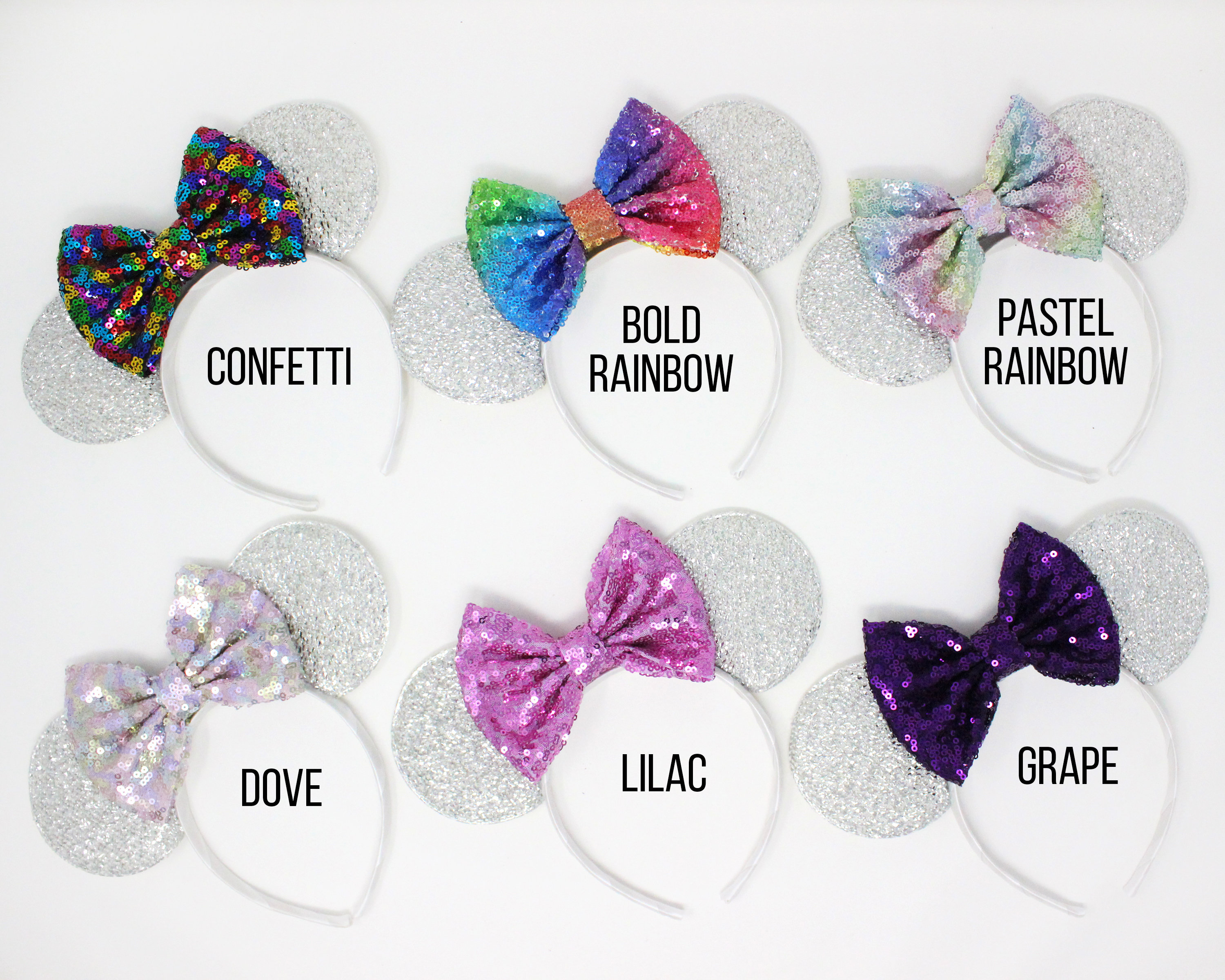 Black Mouse Ears Plush Headband With Bow | Fun Costume Accessory For Kids - View #5