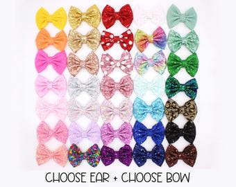 Sequin Mouse Ears | Custom Color Bow Headband