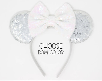 Silver Mouse Ears Headband All Ages | Mouse Ears Birthday Headband One Size | Choose Colors