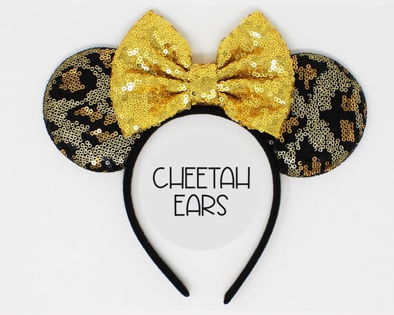 Cheetah Print Mouse Ears | Sequin Cheetah Mouse Ears  display picture 2