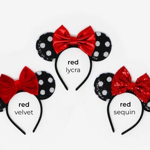 Classic Polka Dot Mouse Ears 20 + Colors | Black Mouse Ear Headband | White Polka Dot Ears | All Ages Mouse Ears