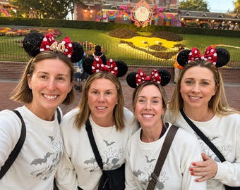 Black Sequin Mouse Ears | Custom Color Bow Headband