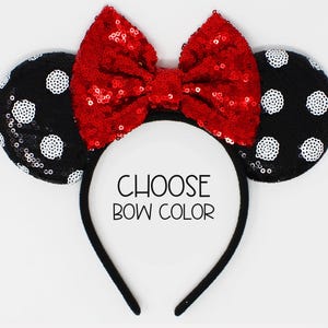 Classic Polka Dot Mouse Ears 20 + Colors | Black Mouse Ear Headband | White Polka Dot Ears | All Ages Mouse Ears