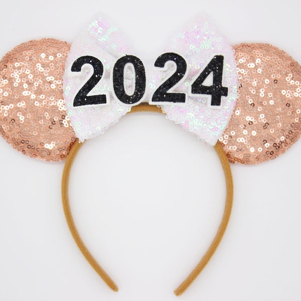 New Years Mouse Headband | 2024 Graduation Mouse Ears | 2024 Ears | 2024 Graduate Ear Headband | New Years Eve Headband | Choose Color
