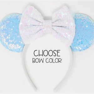 Candy Ice Mouse Ears One Size | Candy Color Gold Mouse Ears | Birthday Mouse Ears | Candy Blue Mouse Ears | Choose Bow Color
