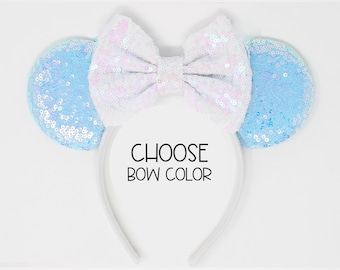 Candy Ice Sequin Mouse Ears | Choose Your Bow Color