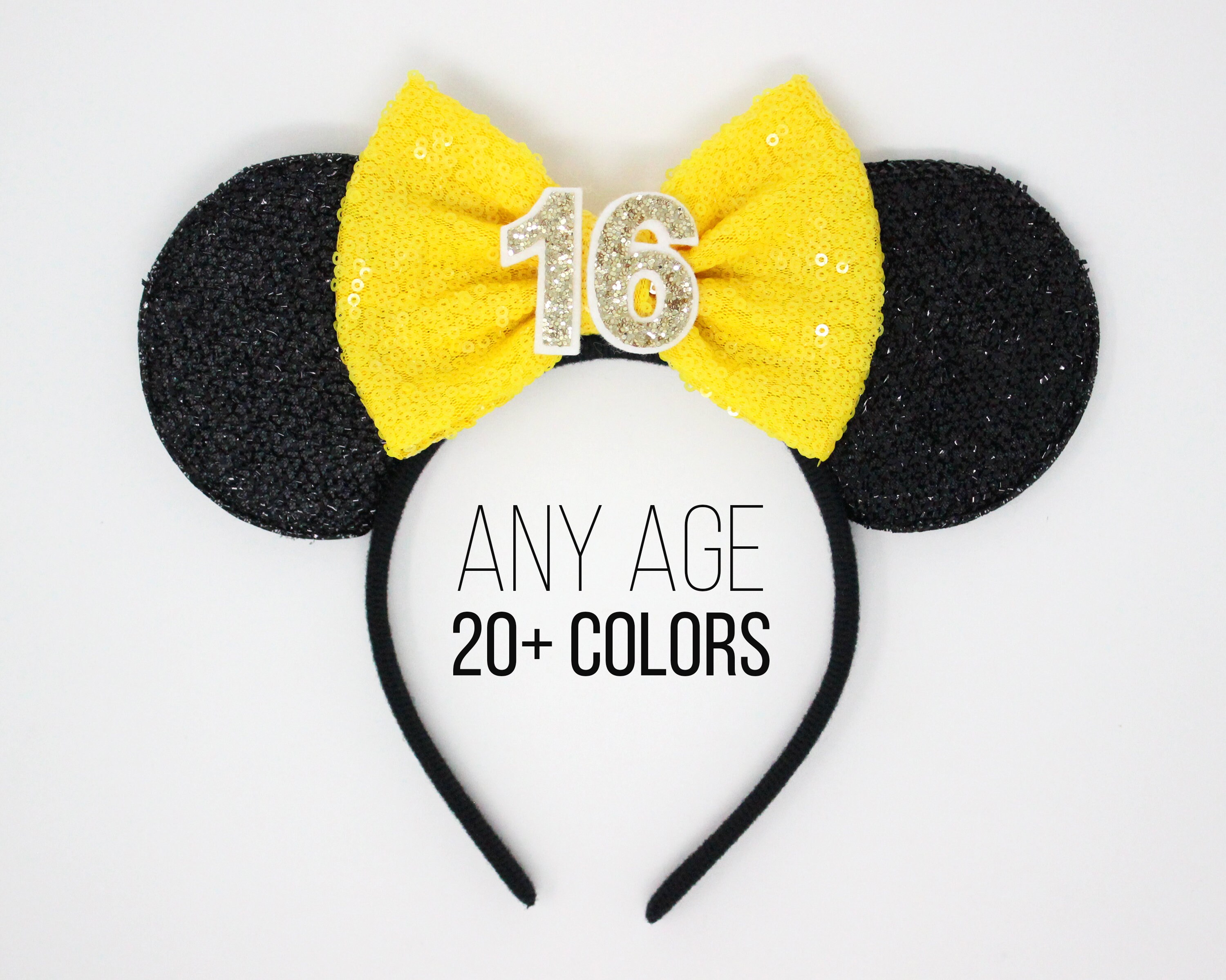 16th Birthday Mouse Ears Headband Sweet 16 Mouse Ears 16th - Etsy