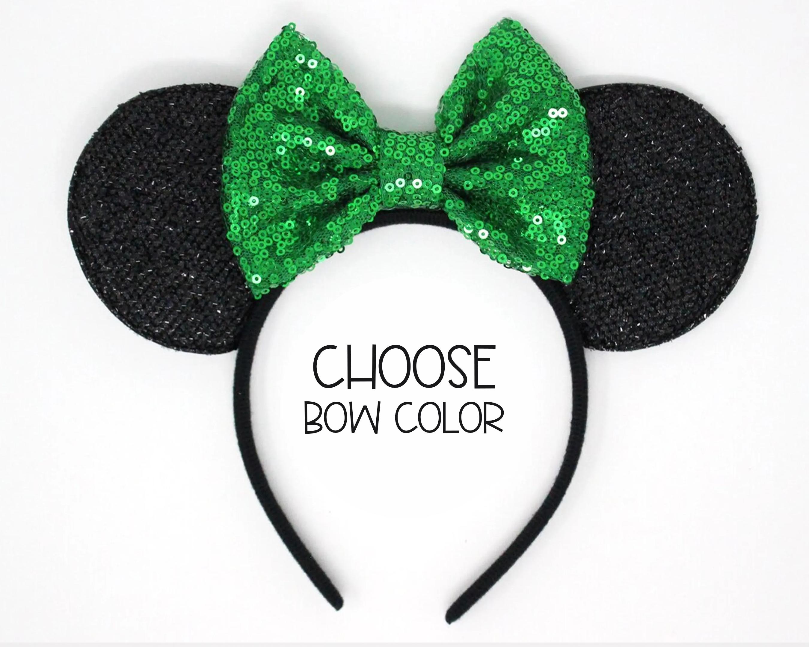 Handmade Embellished Lime Green Bow with Crystals Headband Lime Green Sparkle Headband - Etsy main image 2