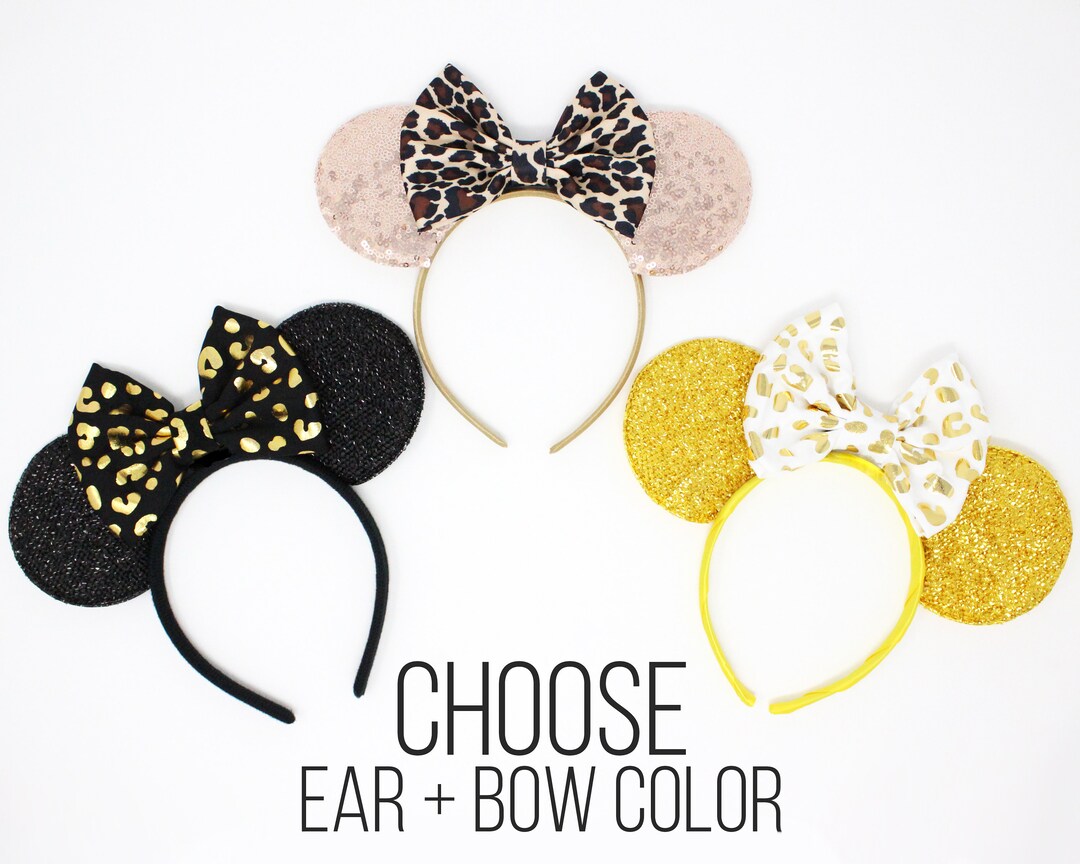 Animal Print Mouse Ears Animal Print Ears Leopard Print Mouse Ears ...