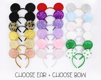 Sequin Mouse Ears | Custom Color Bow Headband