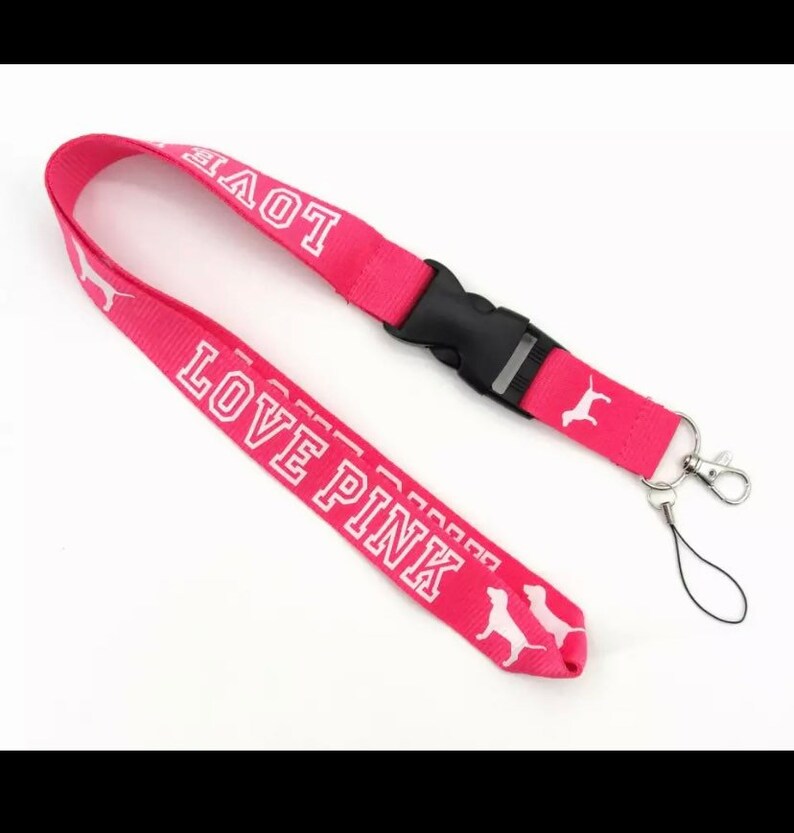 Pink lanyard
