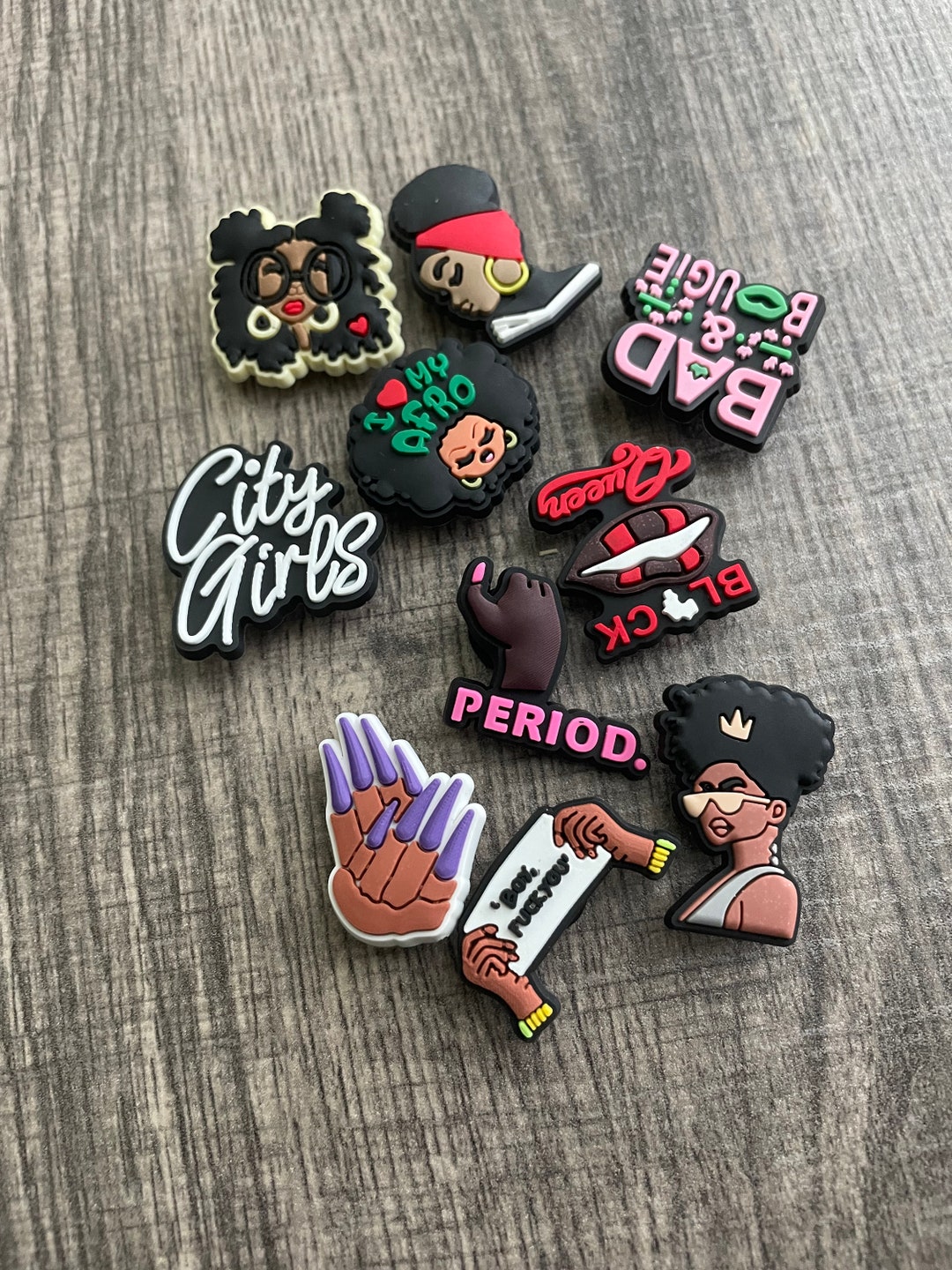 Black Girl Magic Croc Charms Etsy
