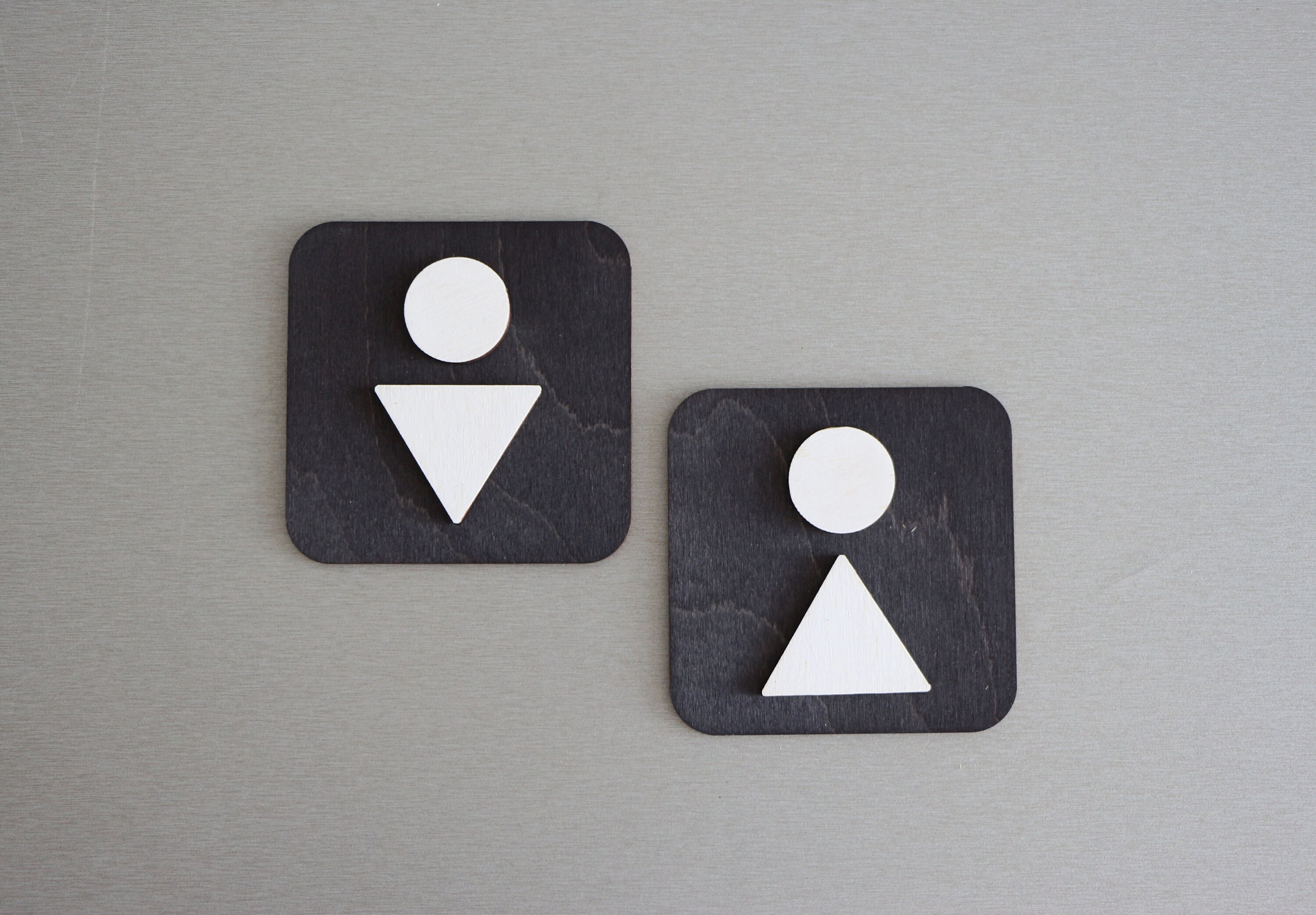 Set Of Two Labels Toilet Door Sign Wc Sign Toilet Decor Etsy