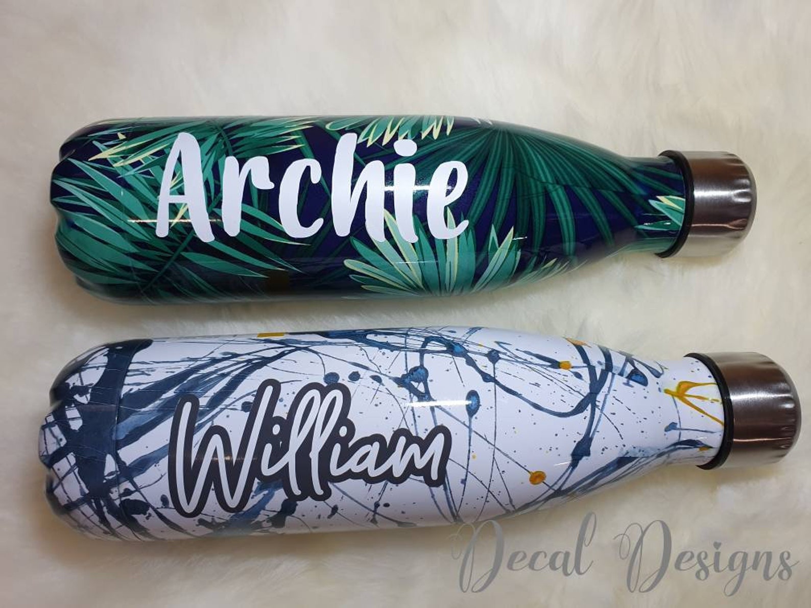 Drink Bottle Name Decals Etsy Australia