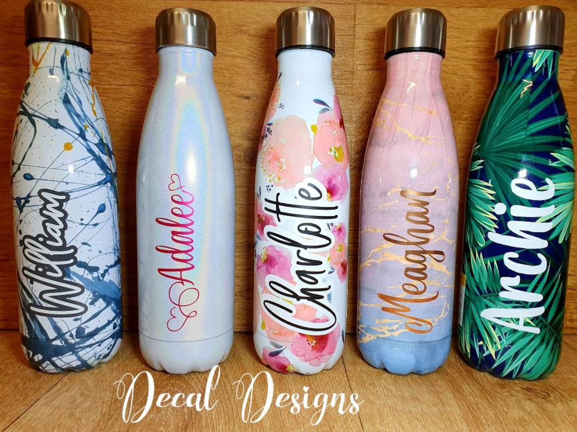 Drink Bottle Name Decals Etsy Australia