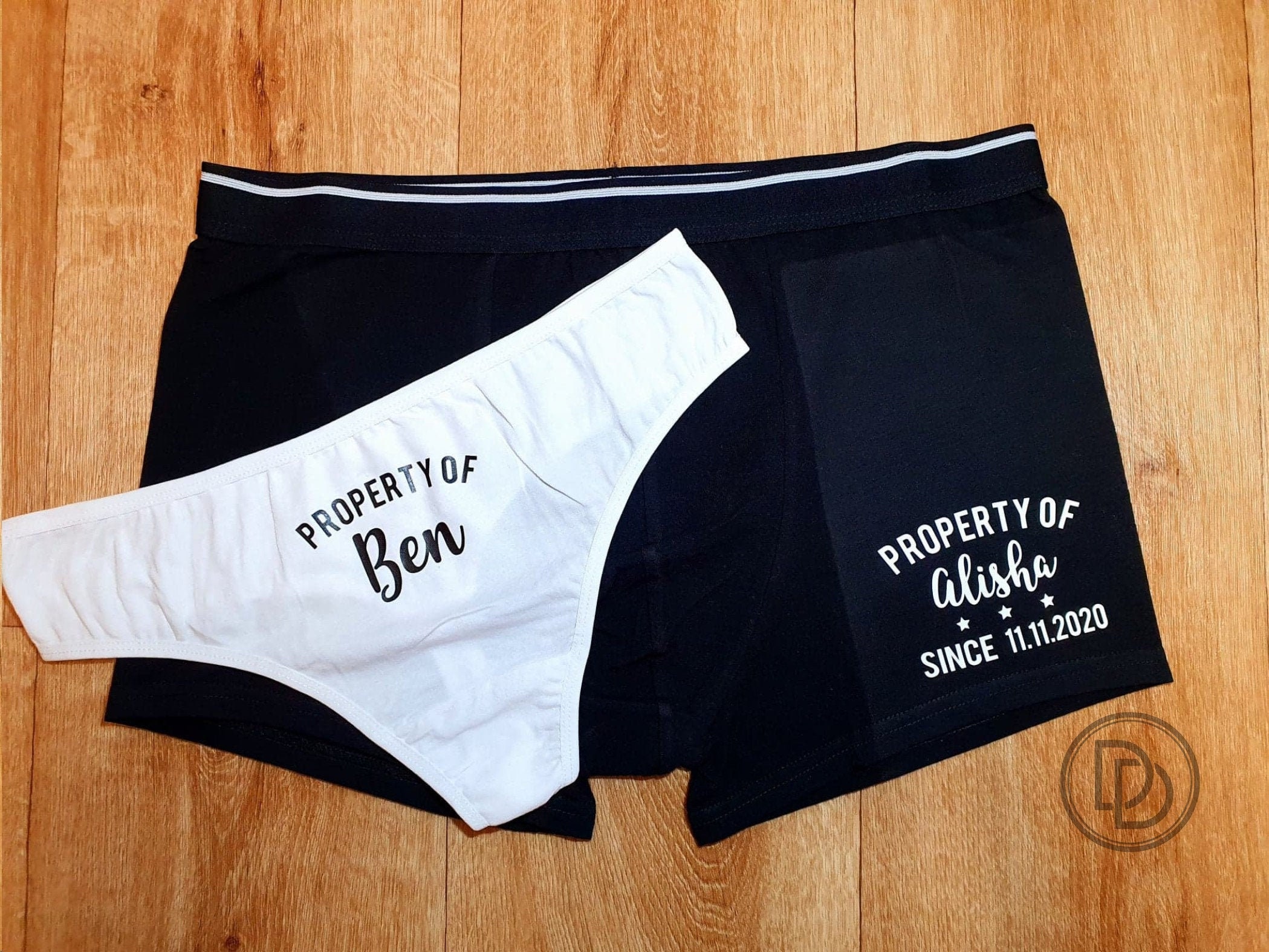 Couple's Personalised Underwear Wedding Gift Honeymoon | Etsy