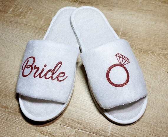 personalised wedding slippers