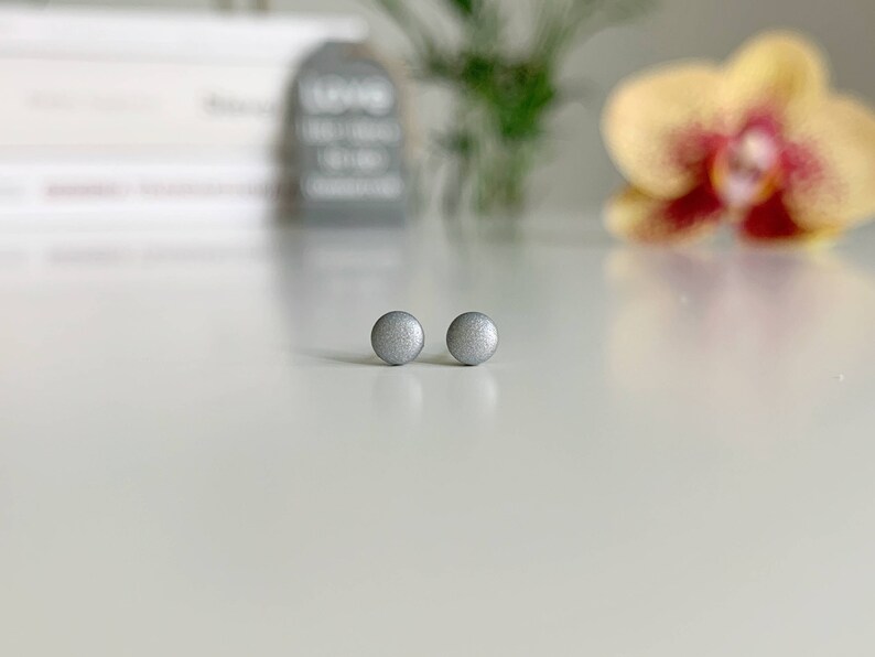 Tiny Stud Earrings Set of 2 Titanium Earrings 4 Mm Studs Etsy